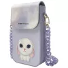 Nimmy Big Eyed Pet 2.0 Rabbit Phone Pouch Purple