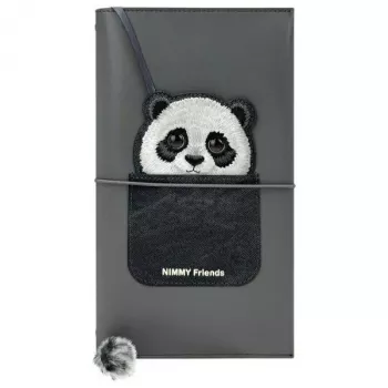 Nimmy 2-in-1 Užrašų knygelės ir rašiklio rinkinys Juodas Didžiaakis Augintinis 2.0 Panda