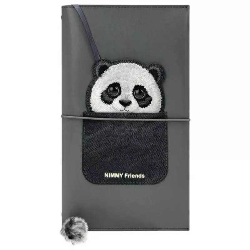 Nimmy 2-in-1 Užrašų knygelės ir rašiklio rinkinys Juodas Didžiaakis Augintinis 2.0 Panda