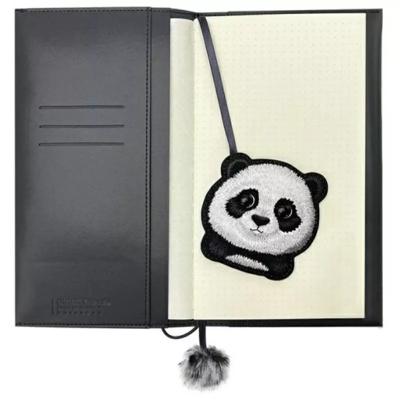 Nimmy 2-in-1 Užrašų knygelės ir rašiklio rinkinys Juodas Didžiaakis Augintinis 2.0 Panda