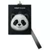 Nimmy 3-in-1 rinkinys: Telefono dėklas + Piniginė + Trakerio dėklas, juodas, Big Eyed Pet 2.0 Panda