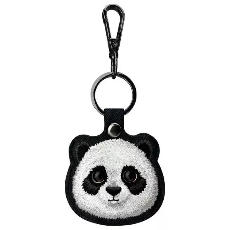 Nimmy 3-in-1 rinkinys: Telefono dėklas + Piniginė + Trakerio dėklas, juodas, Big Eyed Pet 2.0 Panda