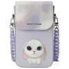 Nimmy 3-in-1 Phone Bag, Wallet & Locator Case Set - Purple Big Eyed Pet 2.0 Rabbit