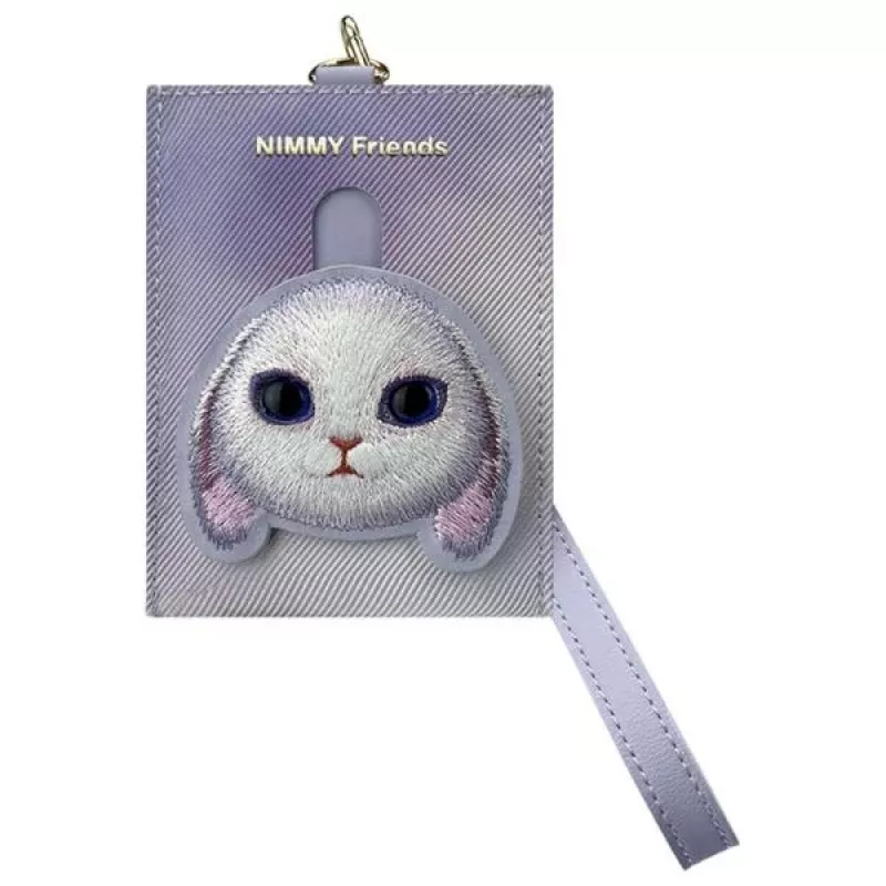 Nimmy 3-in-1 Phone Bag, Wallet & Locator Case Set - Purple Big Eyed Pet 2.0 Rabbit