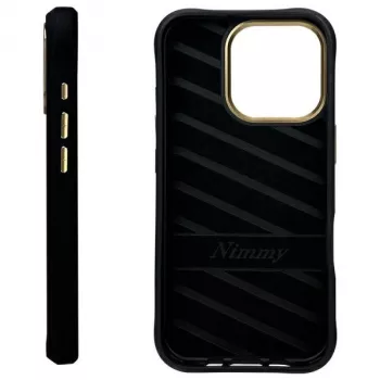 Nimmy Dėklas, skirta iPhone 16 Pro 6.3 inch Juodas Šaunus Šuo su Akiniais