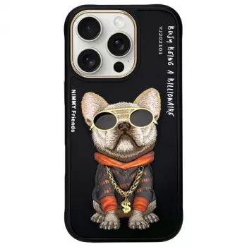 Nimmy Dėklas, skirtas iPhone 16 Pro Max 6,9 inch juodas, Glasses Cool Dog