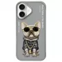 Nimmy apsauginis dėklas Apple iPhone 16 6,1 inch pilkas Glasses Cool Dog