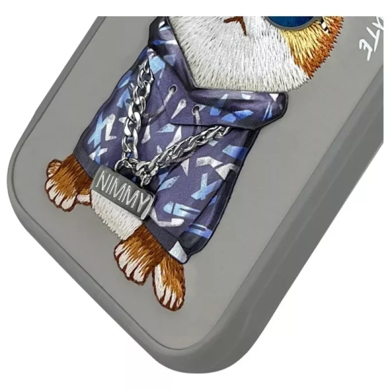 Nimmy apsauginis dėklas Apple iPhone 16 Pro 6,3 inch pilkas Glasses Cool Cat