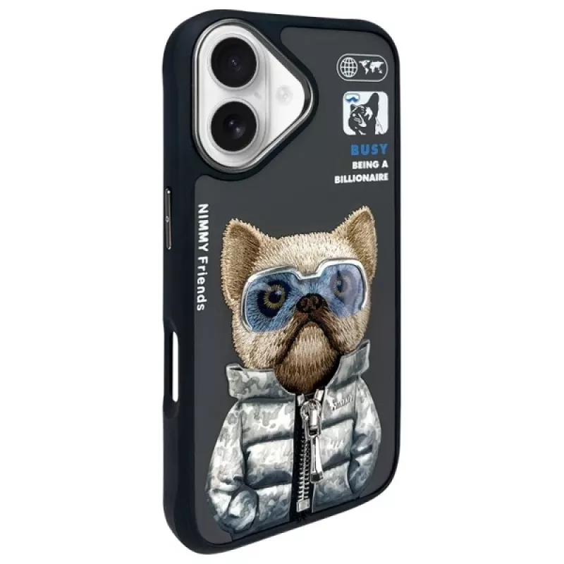 Nimmy Cool&Cute 2.0 Dog Protective Case for Apple iPhone 16 6.1 inch Black