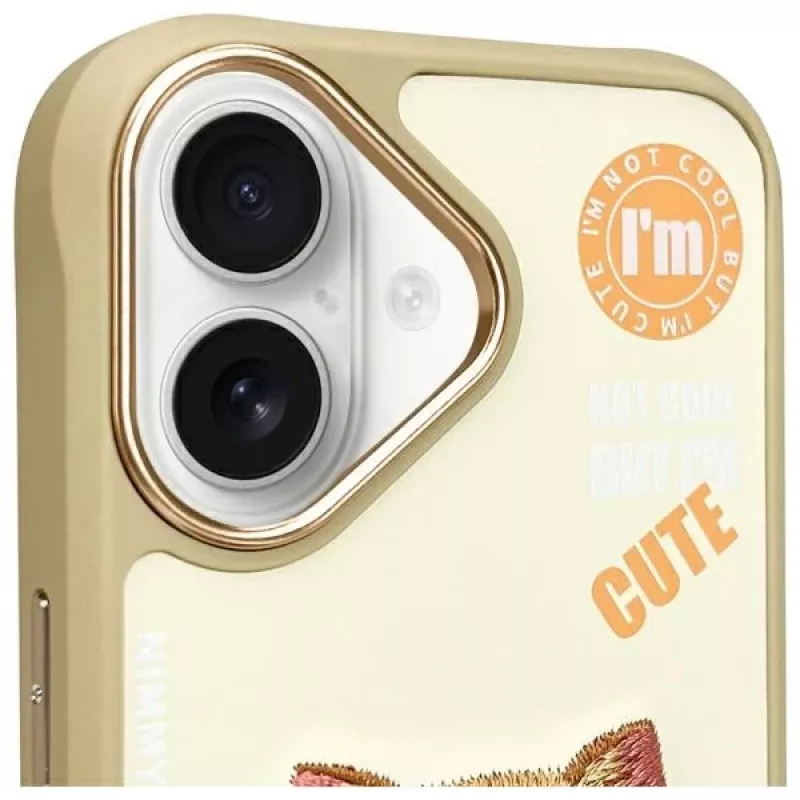 Nimmy Dėklas, skirtas iPhone 16 6.1 inch Khaki Cool&Cute 2.0 Cat