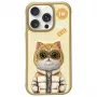 Nimmy Cool&Cute 2.0 Cat Dėklas, skirtas Apple iPhone 16 Pro 6.3 inch Chaki