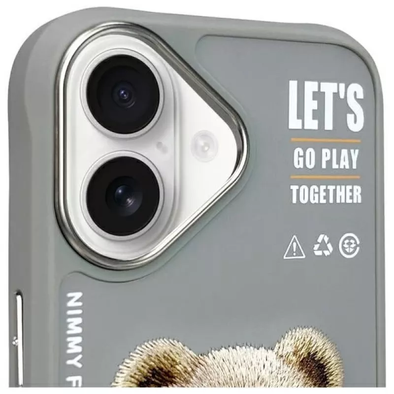 Nimmy Cool&Cute 2.0 Bear Case for Apple iPhone 16 6.1 inch Gray