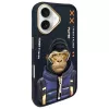Nimmy Cool&Cute 2.0 Monkey Back Cover for Apple iPhone 16 6.1 inch - Black