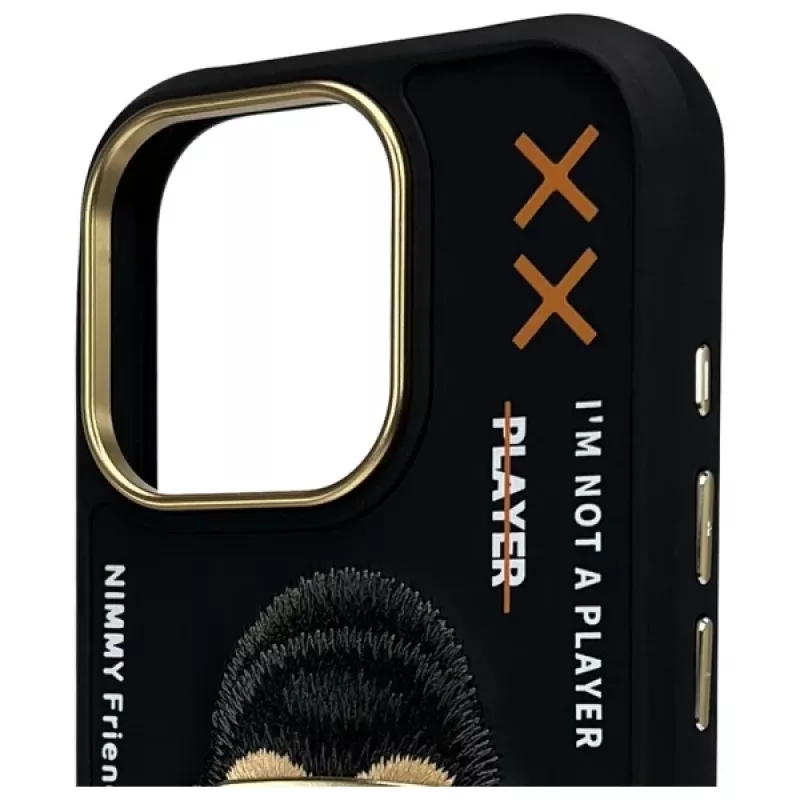 Nimmy Cool&Cute 2.0 Monkey Back Cover for Apple iPhone 16 Pro, Black, TPU