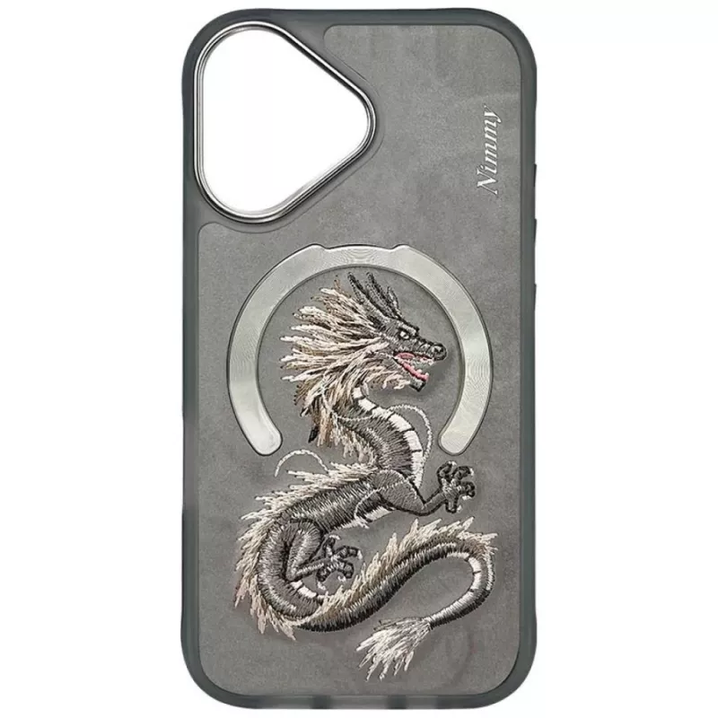Nimmy Dragon MagSafe Dėklas, skirtas iPhone 16 – Pilka