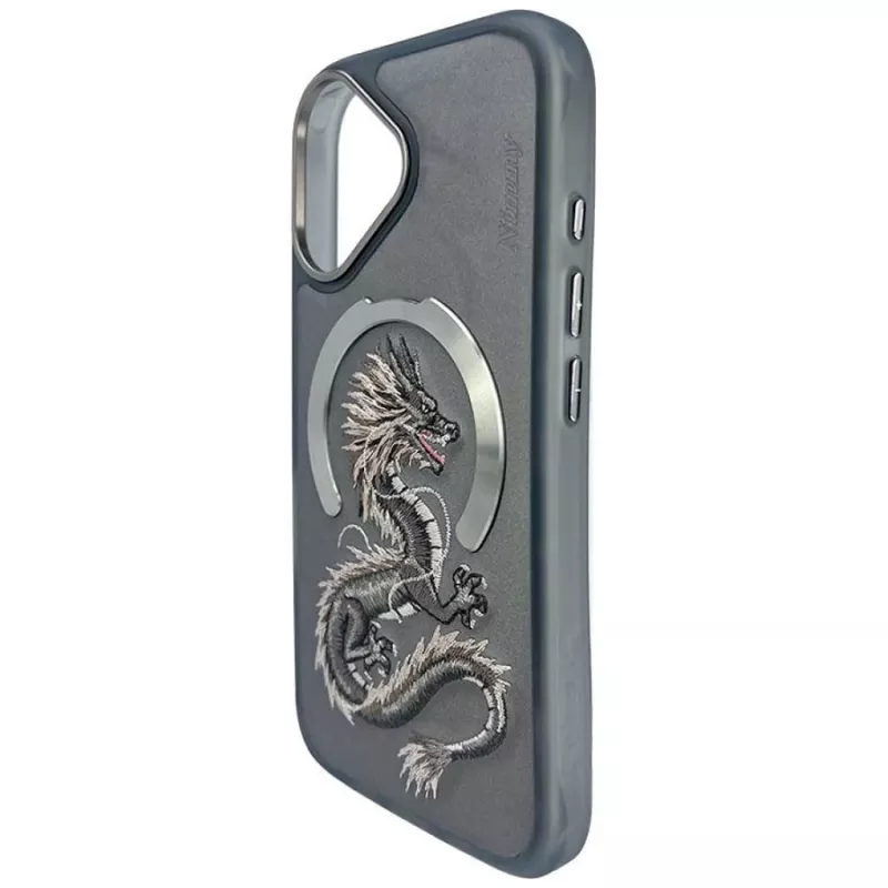 Nimmy Dragon MagSafe Dėklas, skirtas iPhone 16 – Pilka