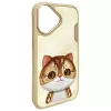 Nimmy Big Eyed Pet 2.0 Cat Case for Apple iPhone 16 6.1 inch Khaki