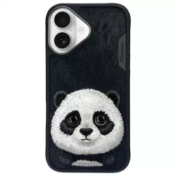 Nimmy Big Eyed Pet 2.0 Panda Case for Apple iPhone 16 6.1 Black