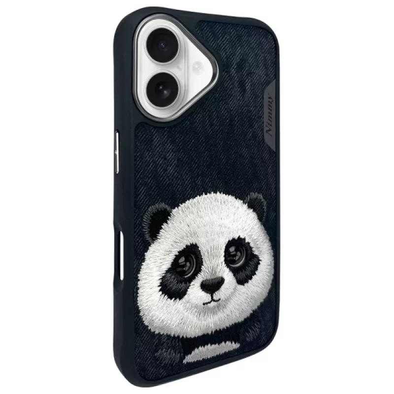 Nimmy Big Eyed Pet 2.0 Panda Case for Apple iPhone 16 6.1 Black