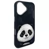 Nimmy Big Eyed Pet 2.0 Panda Case for Apple iPhone 16 6.1 Black