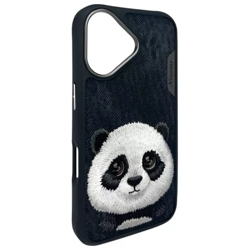Nimmy Big Eyed Pet 2.0 Panda Case for Apple iPhone 16 6.1 Black