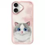 Nimmy Big Eyed Pet 2.0 Cat Back Cover Case Apple iPhone 16 6,1 inch - Pink