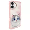 Nimmy Big Eyed Pet 2.0 Cat Back Cover Case Apple iPhone 16 6,1 inch - Pink