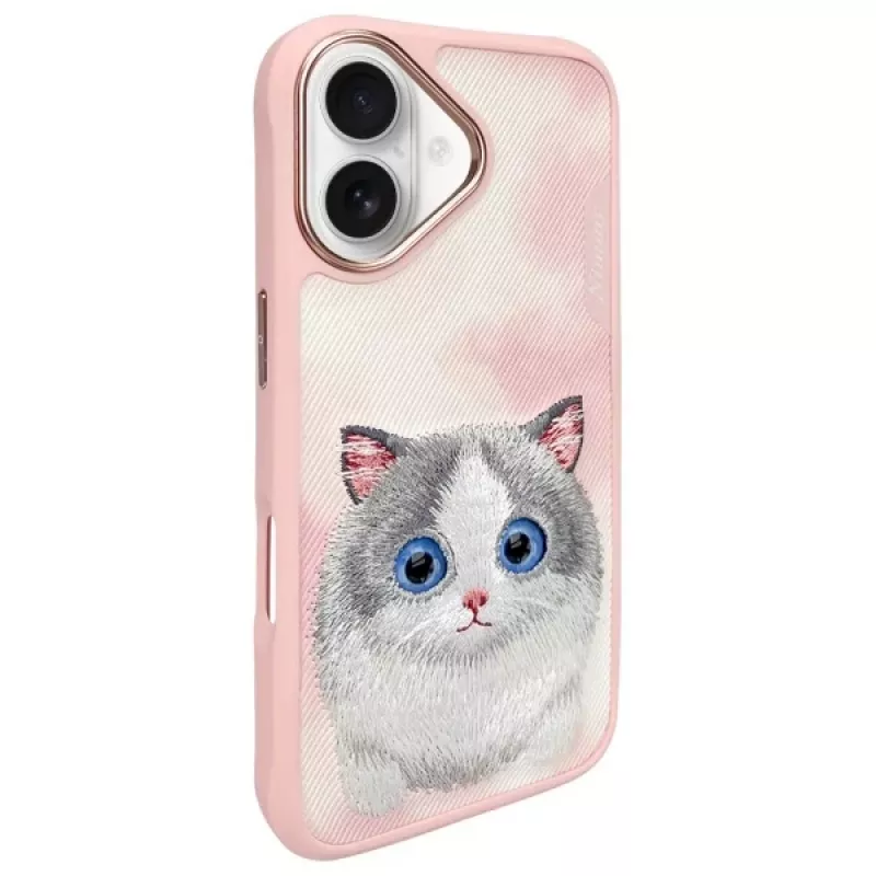 Nimmy Big Eyed Pet 2.0 Cat Back Cover Case Apple iPhone 16 6,1 inch - Pink