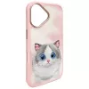 Nimmy Big Eyed Pet 2.0 Cat Back Cover Case Apple iPhone 16 6,1 inch - Pink