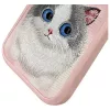 Nimmy Big Eyed Pet 2.0 Cat Case, skirta Apple iPhone 16 Pro 6.3 inch Rožinė