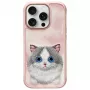 Nimmy Big Eyed Pet 2.0 Cat Case, skirta Apple iPhone 16 Pro Max 6.9 inch - Rožinė