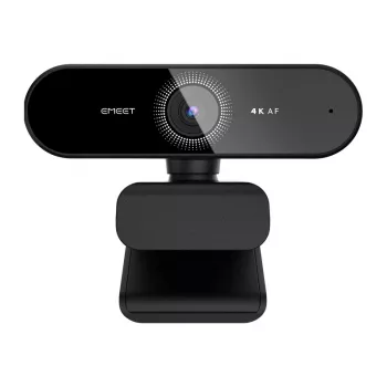 EMEET SmartCam Nova 4K Webcam su AI automatinio kadravimo, dvigubu mikrofonu, privatumo dangteliu, USB-C
