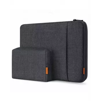 Inateck Laptop Sleeve 13 Inch su Aksesuarų Kišene, Veltinis, Juodai-Pilkas, LB01006/S1