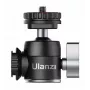 ULANZI U-60 Mini Ball Head su dviem Cold Shoe laikikliais, 1/4 inch sriegis, aliuminio lydinys, 1,5 kg apkrova, juoda