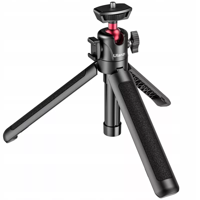 ULANZI MT-16 Mini Tripod Selfie Stick su rutuline galvute ir cold shoe, juodas