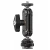 Ulanzi R098 Magic Arm dviguba rutulinė galvutė, 1/4 inch sraigtas ir šaltojo bato laikiklis, juoda