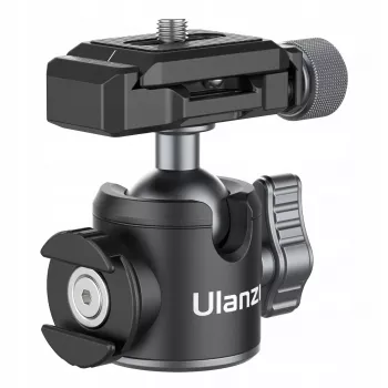 Ulanzi U-80L 3D rutulinė galvutė su Arca-Swiss greito atleidimo plokštele, 20 kg apkrova, 360° panoraminis sukimasis, juoda