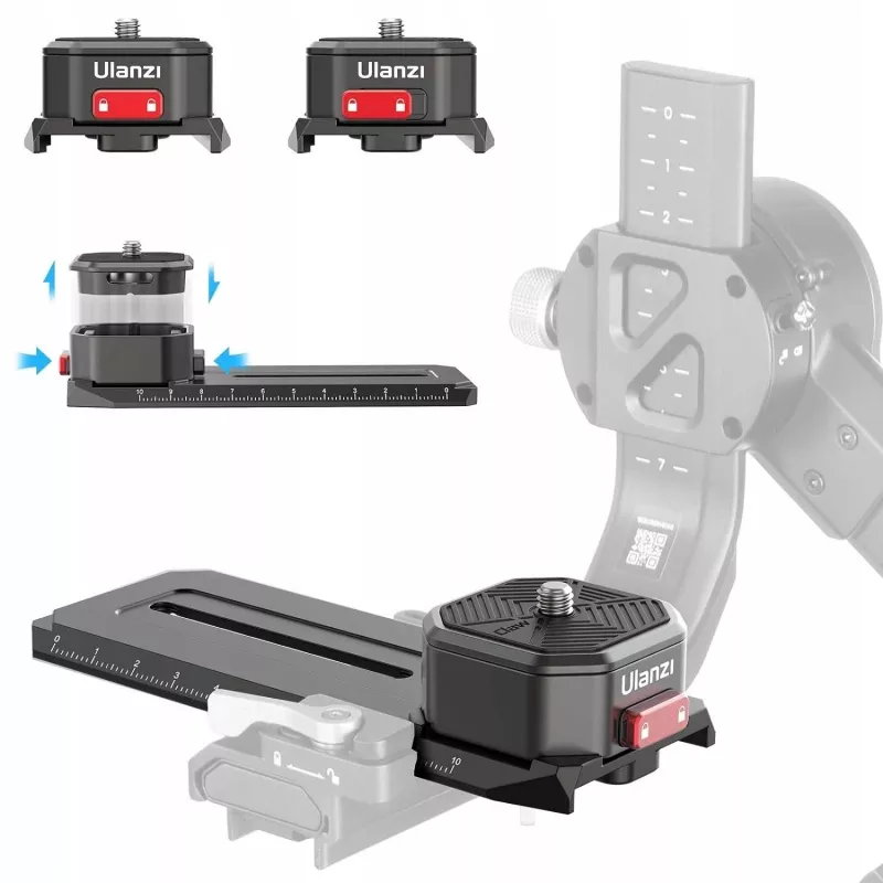 Ulanzi R085 Greito atlaisvinimo plokštelė su skalėmis, skirta DJI Ronin RS 2 / RSC 2