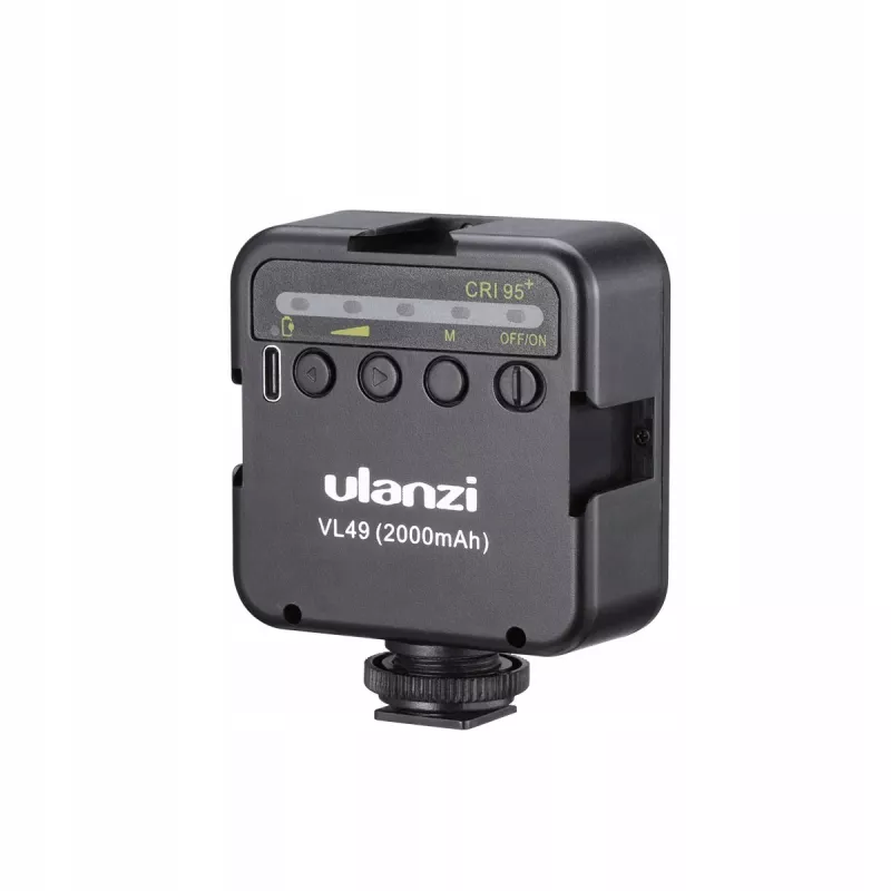 ULANZI VL49 LED Video Light 49 LEDs 2000mAh USB-C įkraunamas DSLR kamerai, gimbalui, išmaniajam telefonui