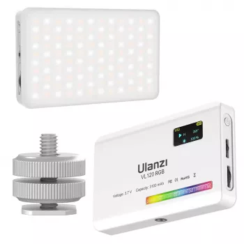 Ulanzi VL120 RGB LED Video Light - White, 2500K-9000K, 8W, USB-C