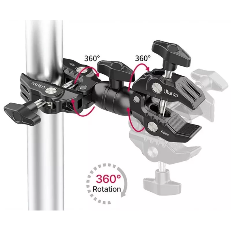 Ulanzi R096 Super Clamp su Magic Arm