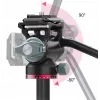 Ulanzi U-190 Panoramic Video Fluid Head with Oil Damping, Aluminum Alloy, 5kg Load, Arca-Swiss Quick Release, 360° Pan, Black