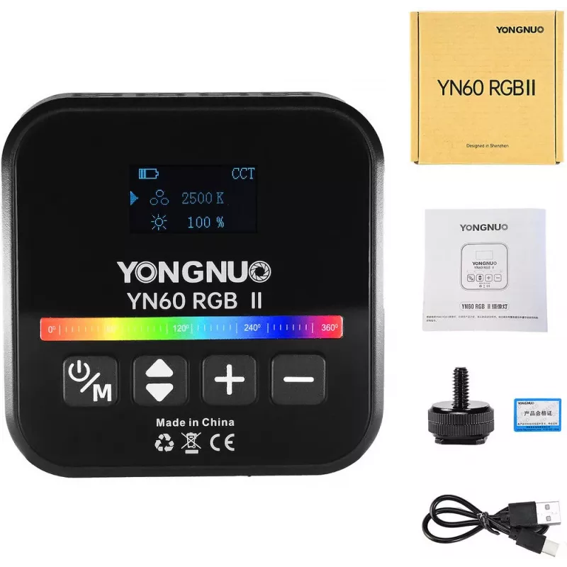 LED Video Light Yongnuo YN60 RGB II - WB (2500K - 9900K), Juoda