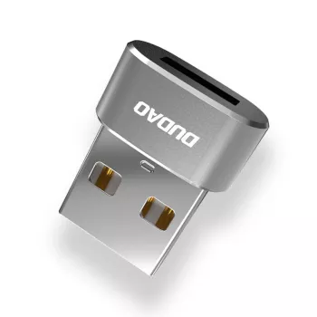 Dudao L16AC USB-A į USB-C adapteris – kosminė pilka