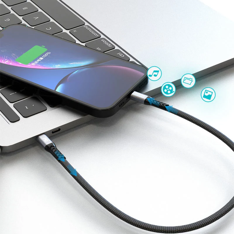 Dudao L10P USB-C to Lightning kabelis 20W 0.23m Baltas