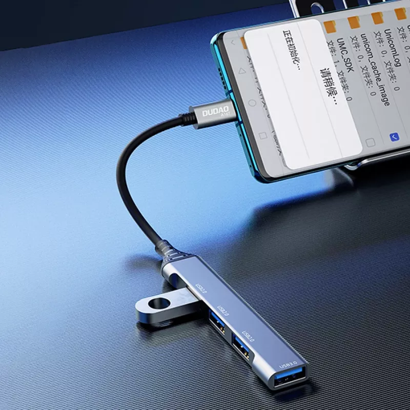 Dudao A16T USB-A Hub 4-Port USB 2.0 Black