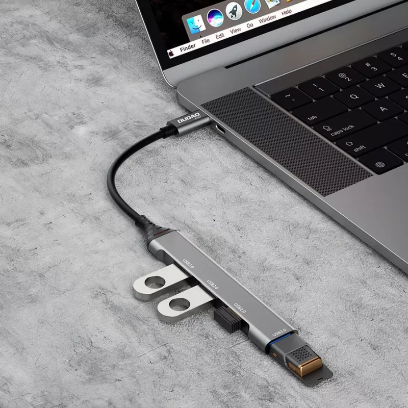Dudao A16T USB-A Hub 4-Port USB 2.0 Black