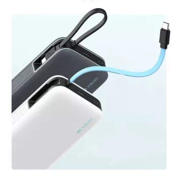 CUKTECH CUKP200NGLLG 55W 20000mAh Power Bank su įmontuotu USB-C laidu - Baltas