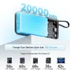 CUKTECH CUKP200NGLLG 55W 20000mAh Power Bank su įmontuotu USB-C laidu - Baltas