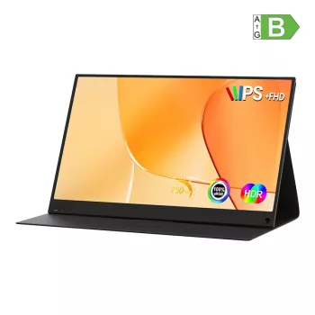 ZEUSLAP P15AT 15.6 inch nešiojamas monitorius su 10 taškų lietimui jautriu ekranu, Full HD IPS, USB-C, Mini HDMI